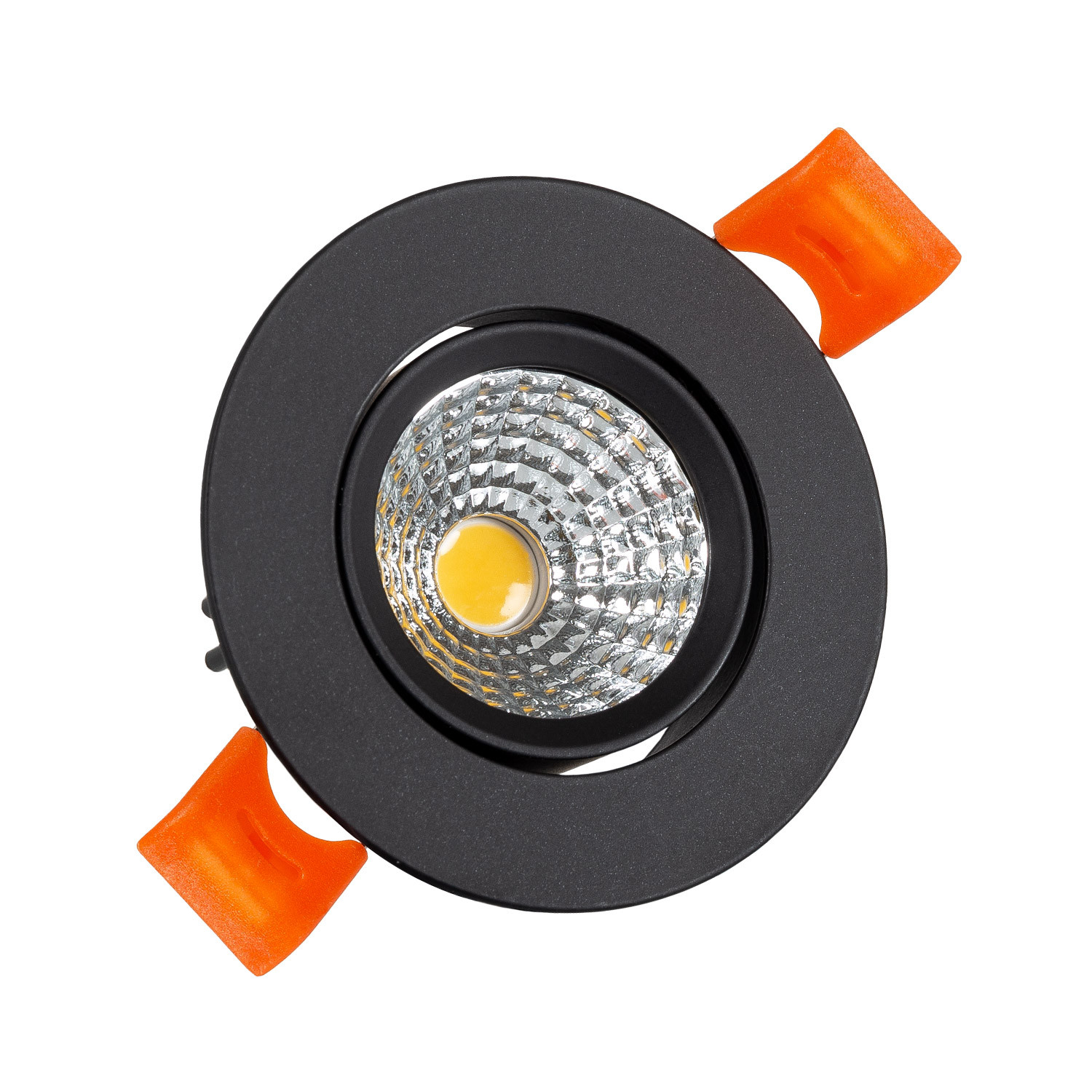 Ledkia Foco Downlight LED 5W Circular COB CRI90 Corte Ø 55 mm Negro No Flicker 2700K Blanco Cálido