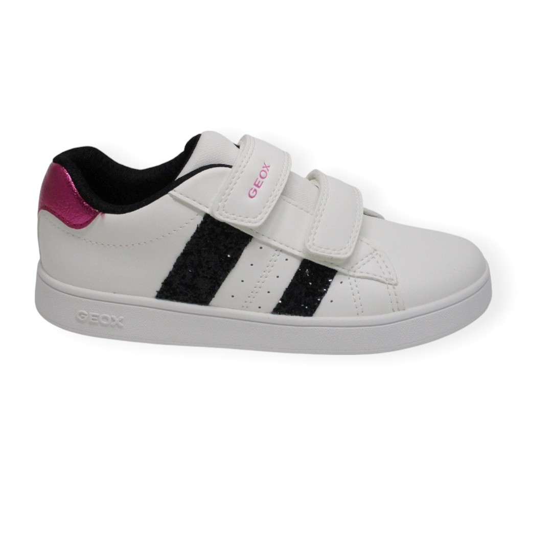 GEOX J45RLA  Blanco  ECLYPER  TENNIS  con velcro  para niñas
