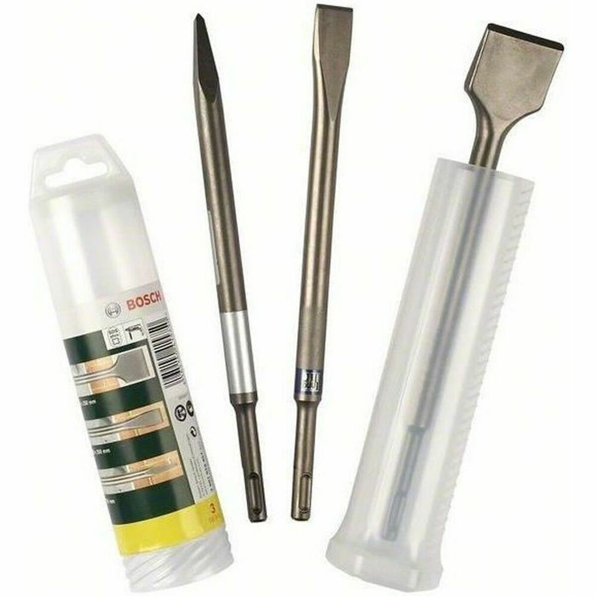 Bosch Juego De Cinceles SDS-Plus, 3 Piezas, Modelo 2607019457