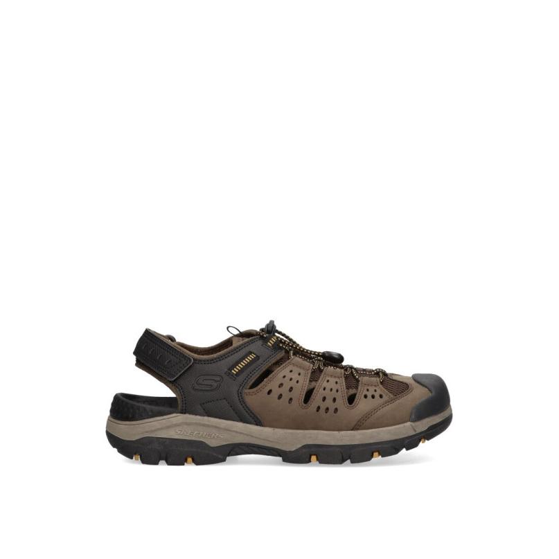 Sandalia Skechers - Hombre - Suela Plana - Modelo 205113 - Color Marron