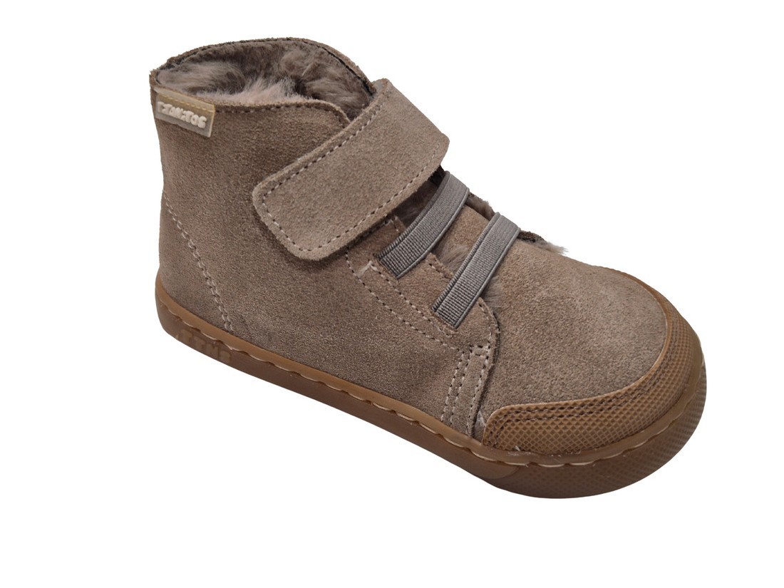 Botas Respetuosas Con Pelo Para Niños O Niñas, Marca Titanitos, En Color Taupe. Titanitos Carlet