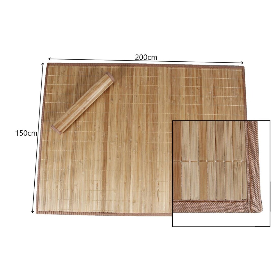 Maxia Market - Alfombra De Bambú Antideslizante y Resistente Decoración del Hogar - Ideal para Salón, Comedor o Recibidor - Color Natural