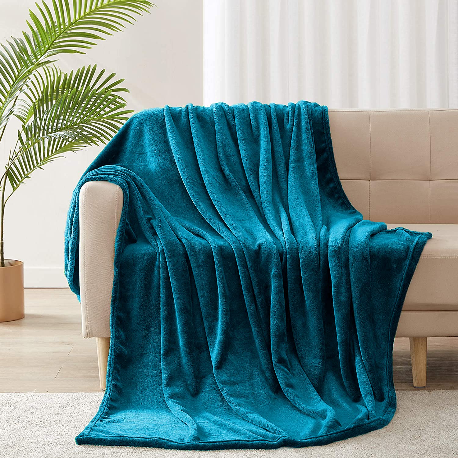 Yibo Manta de Franela para Sofá, Manta de Franela para Cama, Manta para Mascotas, Mantas Ligeras, Extra Suave Cálido