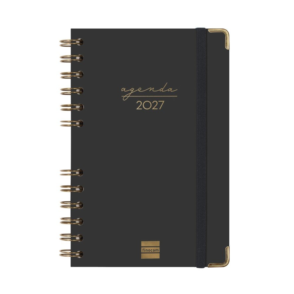 FINOCAM AGENDA ANUAL 2027 ALMA E5 SVH NEGRO AGENDA ESPIRAL ANUAL