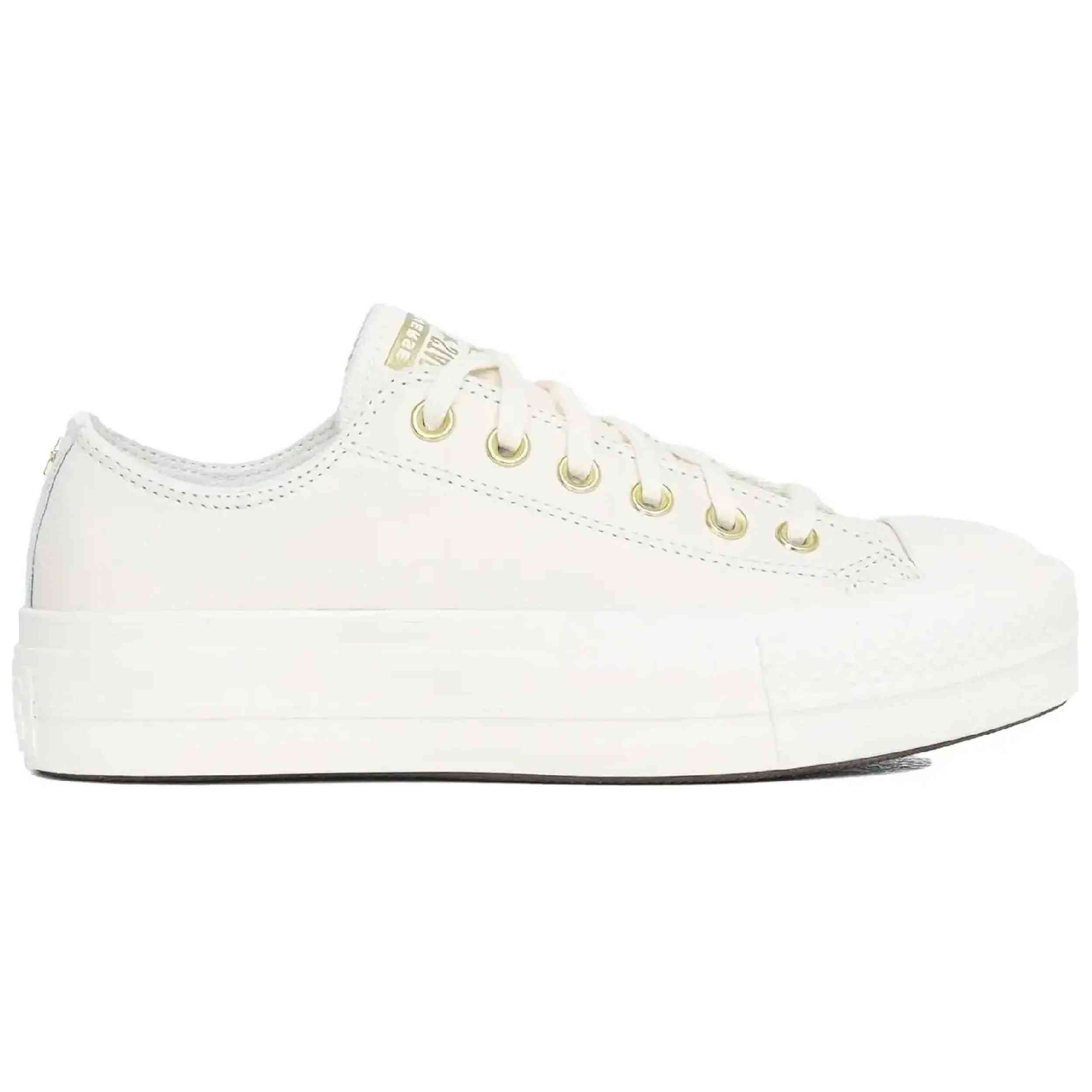 Calzado Converse modelo Chuck Taylor All Star Lift en color Beige