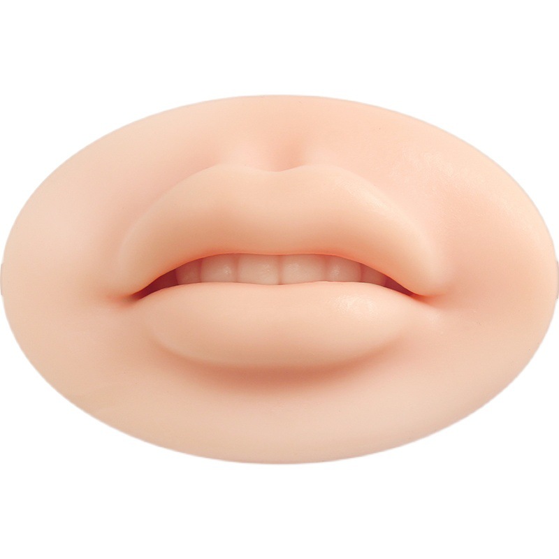 Herramientas de maquillaje de silicona, Molde de silicona para Práctica de Tatuajes de labios en Laboratory 3D, labios permanentes suaves para principios