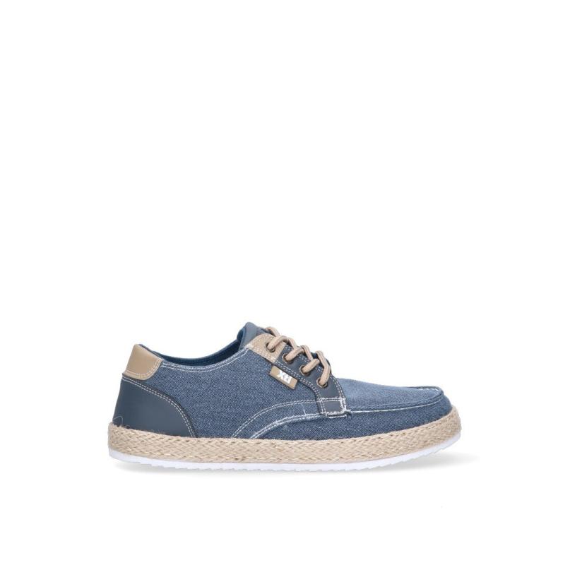 Zapatillas Lona Xti - Hombre - Suela Plana - Modelo 141383 - Color Jeans