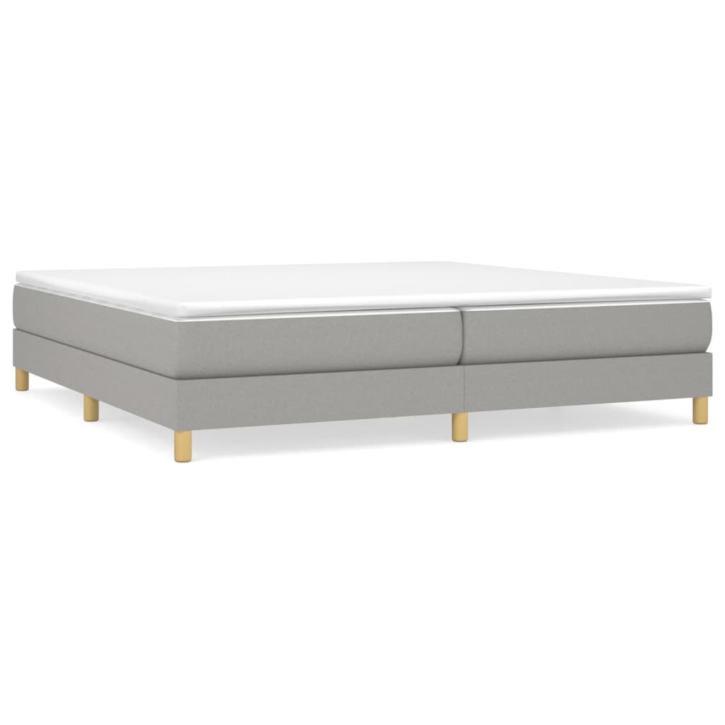 vidaXL Estructura de cama con somier tela gris claro 200x200 cm