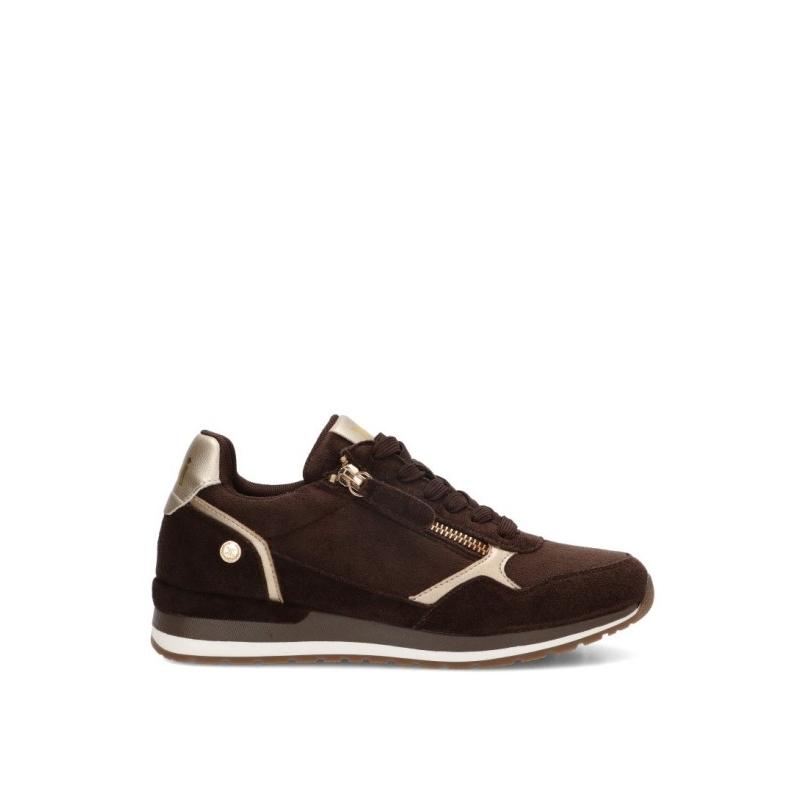 Zapatillas Casual Xti - Mujer - Suela Plana - Modelo 146368 - Color Marron