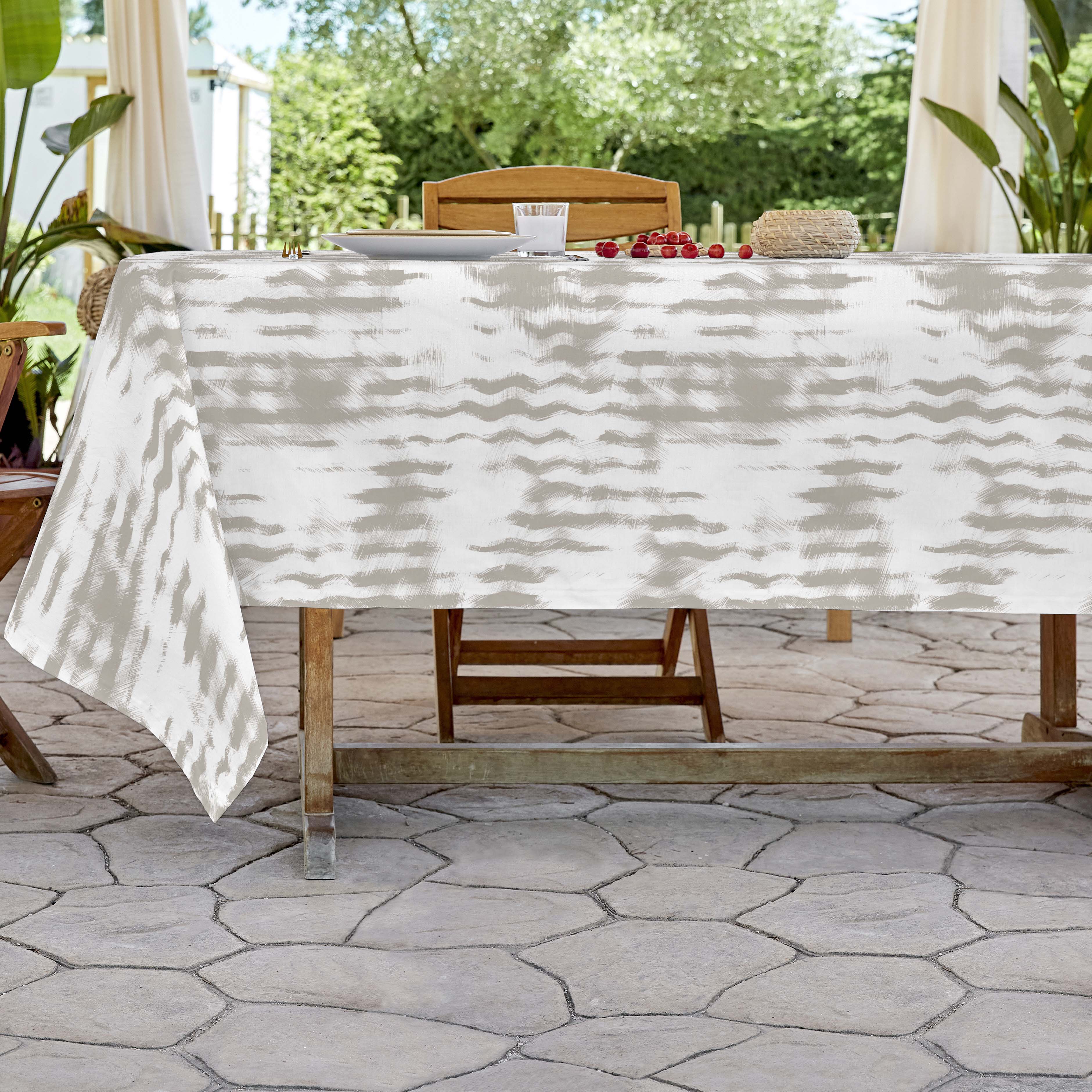 SANDAL - Mantel de Tela Estampado y Antimanchas - Mantel para Interior y Exterior - 4 modelos diferentes - Modelos Rayas - 140x200 / 140x250