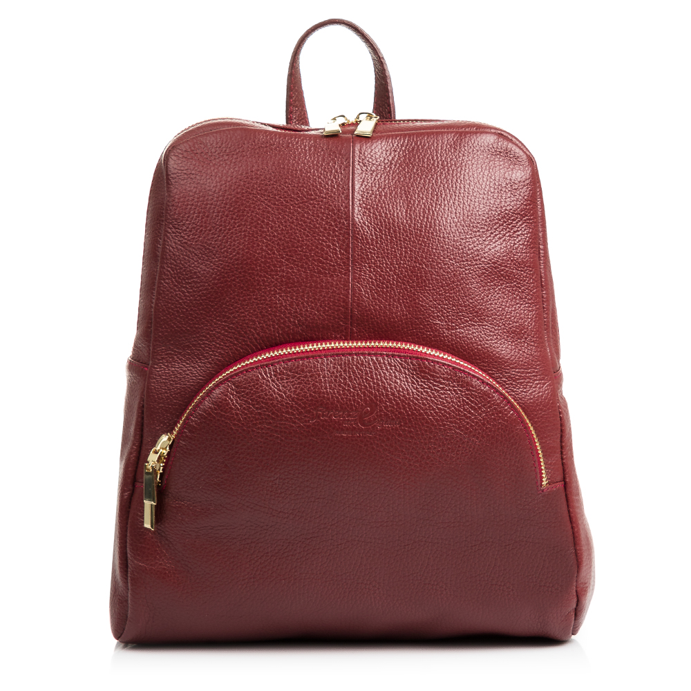 Firenze Artegiani. Monastier Bolso mochila Mujer.Piel auténtica Dollaro . Made in Italy. Vera Pelle Italiana.