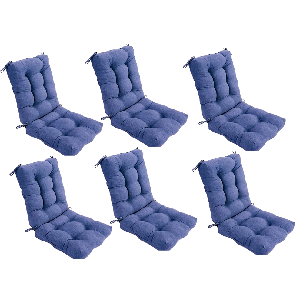 Cojín de Silla 90x45x10cm Reino Mansidi - Pack de 1Unds/2Unds/4Unds/6Unds - Azul
