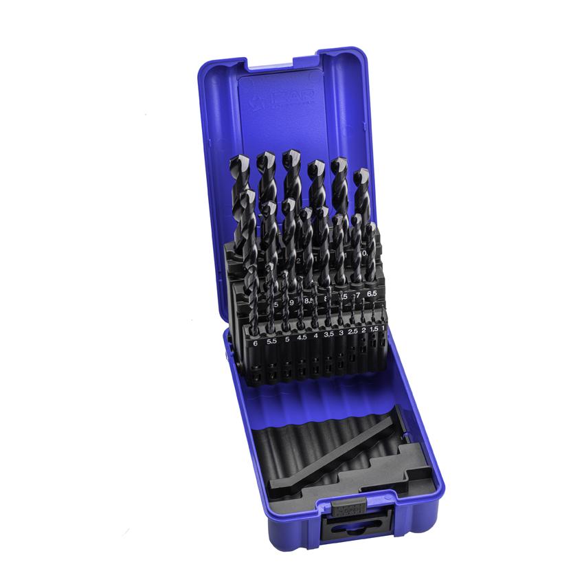 Juego Broca IZAR Din338 25-Uds. - 1456 - 1-13X0,50 HSSe+Tialsin (1016) - Tialsin