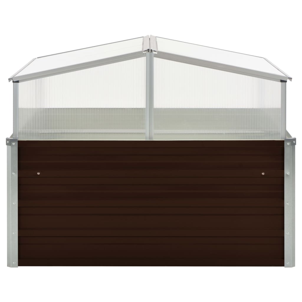 vidaXL Invernadero de acero galvanizado 100x100x85 cm Color Gris, Marrón, Antracita y mas
