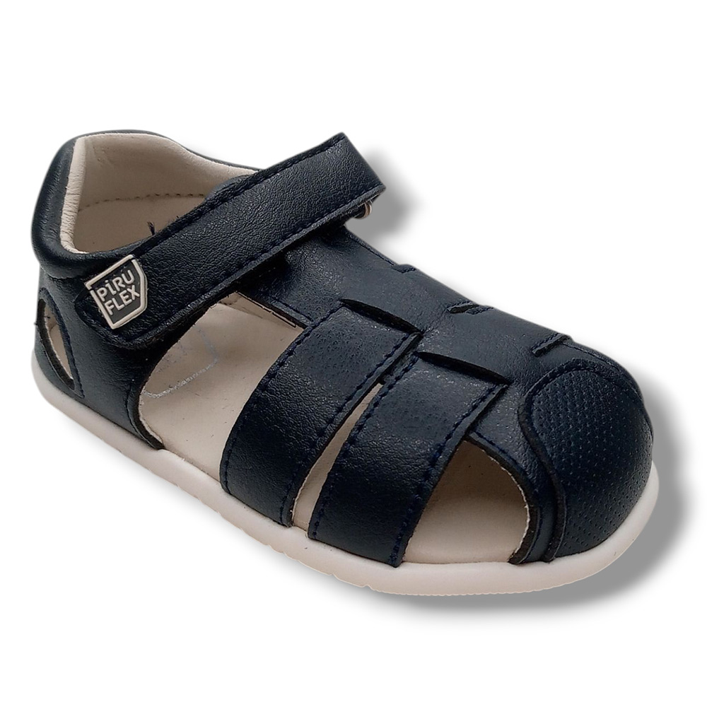 Purifin Sandalia Cerrada Niño PF393-4 MARINO calzado niños Primeros Pasos Respetuoso Barefoot Pirufin Summer ROYALE CORDONETS