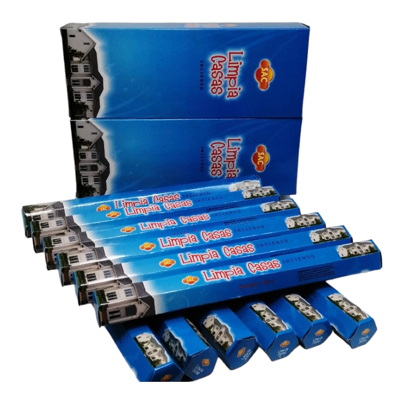 Incienso SAC Pack 12 Cajitas - 240 Varillas Masala Hechas a Mano en India - Serie Tradicional, Aroma a Elegir: Palo Santo, Sándalo, Canela, Lavanda, Vainilla, Mirra, Ruda, Almizcle - Ambientador Natural para el Hogar