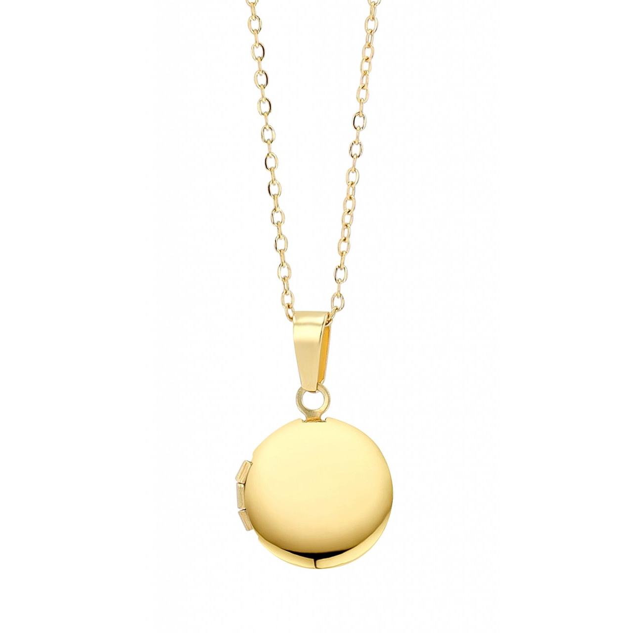 Akzent® Collar Medalhão Dourado em Aço Inoxidável 45+5 cm