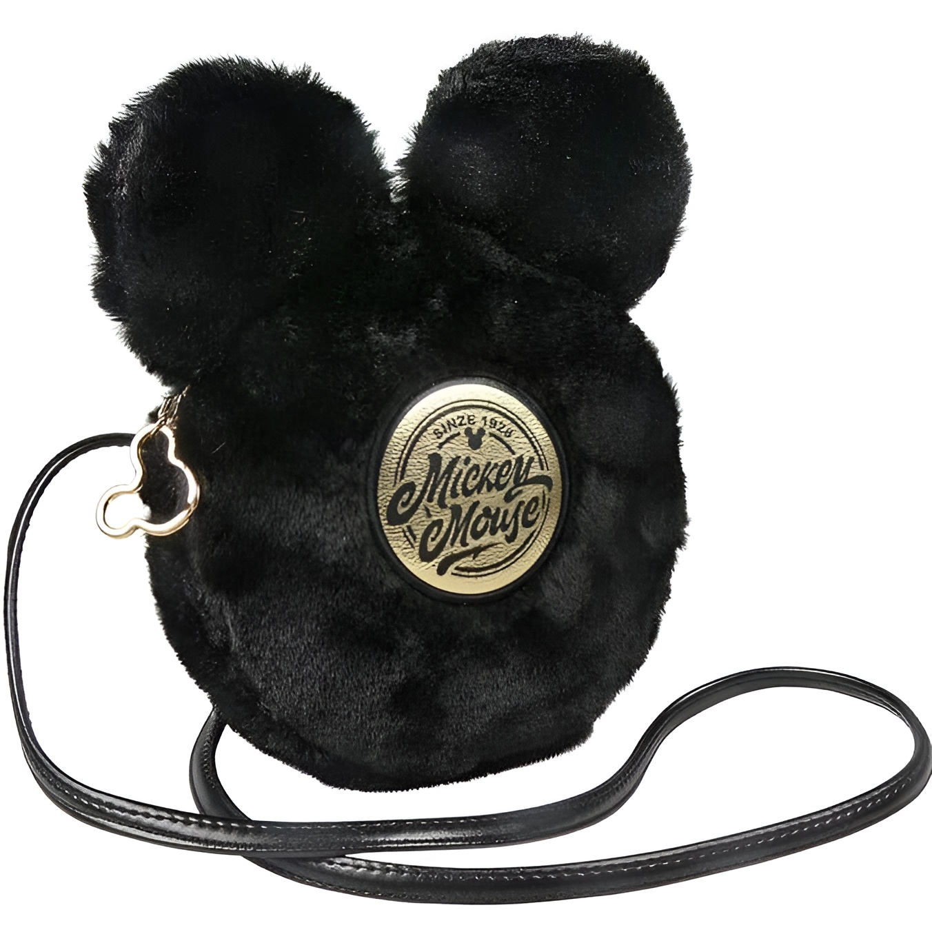 Cerdá Bolso Bandolera de Pelo Mickey - Color Negra - Licencia Oficial - Resistente y Duradero