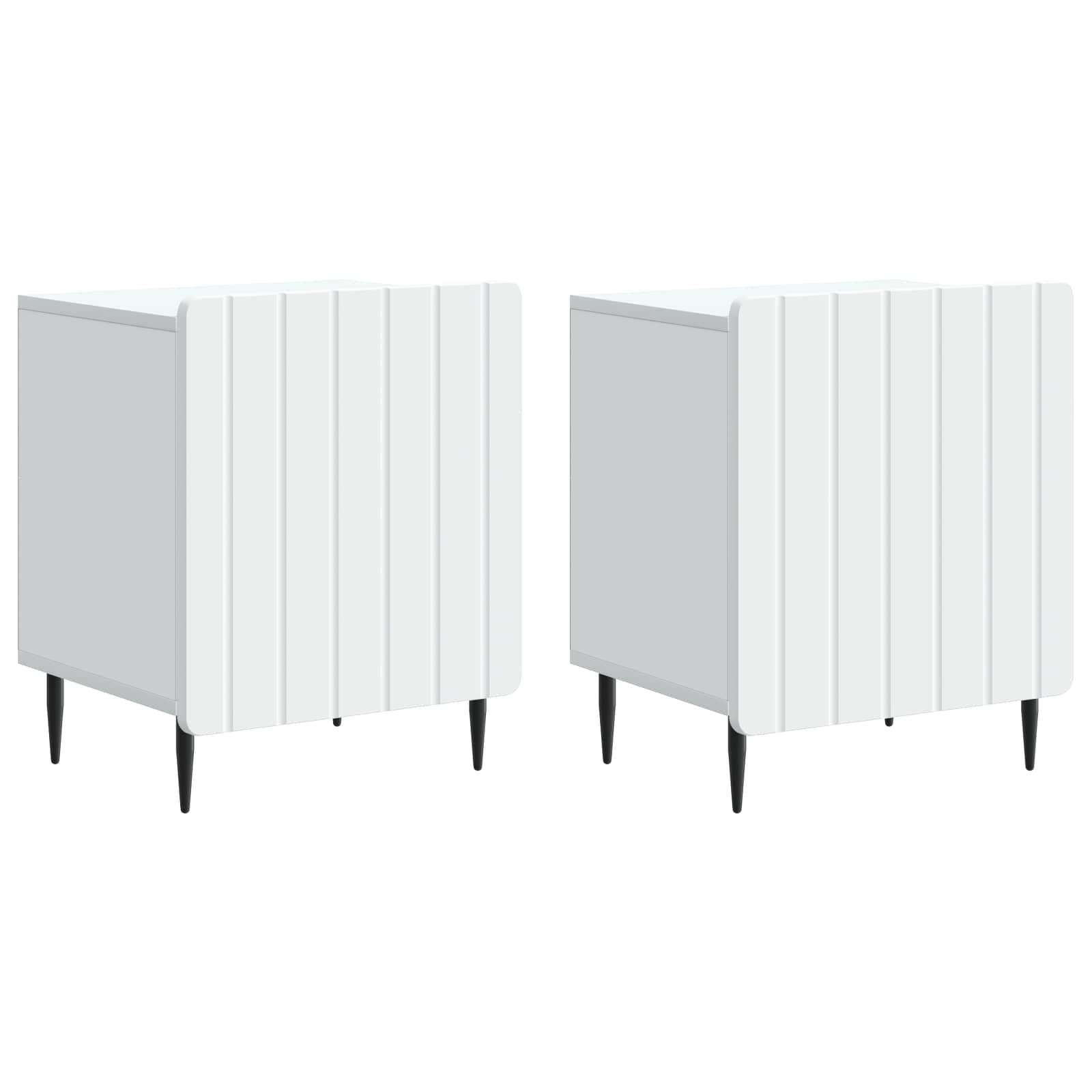 vidaXL Armario de Noche 2 uds. 43 x 34,5 x 52 cm Madera de ingeniería Multicolor
