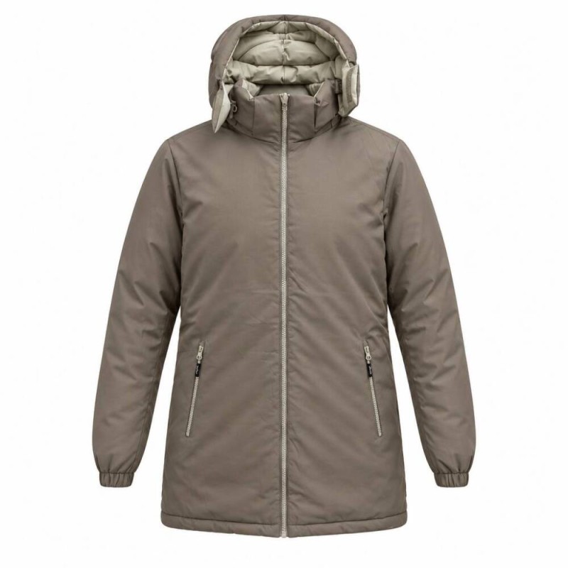 Cazadora Reversible Nogal/piedra Joluvi Heat Dipa Long W Para Mujer