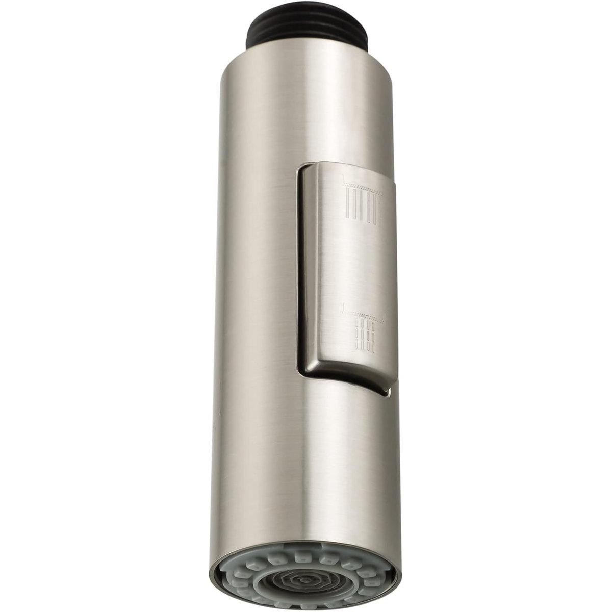 Cabezal rociador para grifo de cocina - Conexión universal G1/2" - 2 funciones: rociado y chorro - Cabezal de repuesto para grifo mezclador - Cromado - Plateado