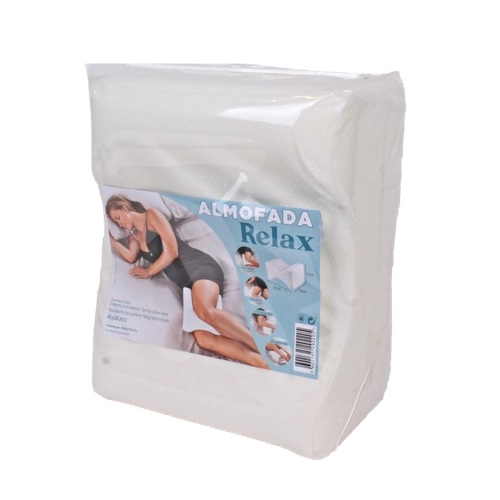 Almohada de Piernas Relax con Funda de Aloe Vera y Relleno de Poliuretano 18kg/densidad | Alivia el Cansancio y Mejora el Descanso de Piernas | Incluye Bolsa de PVC con Asa