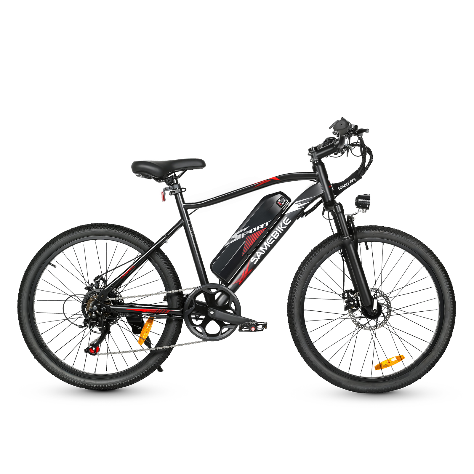SAMEBIKE EBE2,Electric Bicycle,250W motor,36V13Ah battery,Max speed 25km/h, Assisted Mode max range 80km,27.5*2.1 inch Tires,Colorful LCD Display,Front and rear stabledouble disc brake