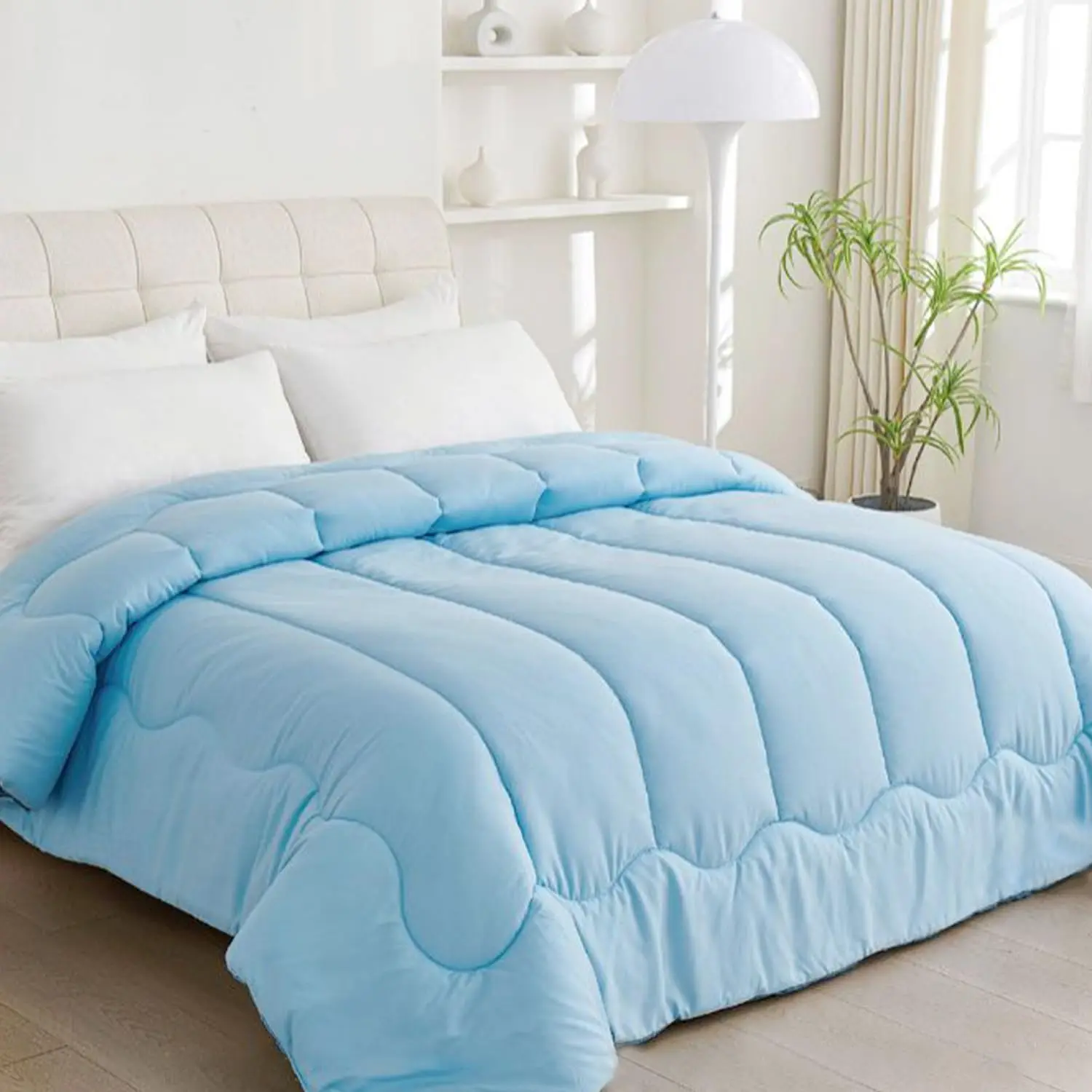 Edredón Nórdico Doble Cara, Relleno Nórdico, Edredón de Microfibra, Microfibra Suave, Antiácaro, Hipoalergénico, Transpirable, Moderno, Ligero, para Cama 90/105/135/150/180 cm