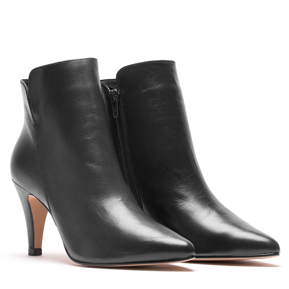 Botín Elodie Vera en Piel Mestizo Negro - Caña 9 Cm - Tacón 60mm - Máxima Calidad