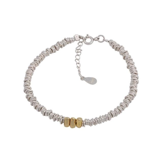 TK Exquisite circular rotation silver bracelet with light luxury niche s925 silver plated simple