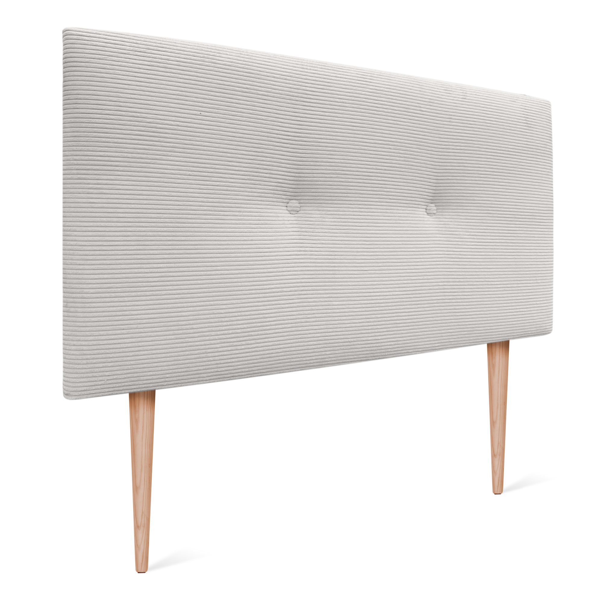DHOME Cabecero de Pana Liso con Botones y Patas Alta Gama Moderno 8cm Grosor