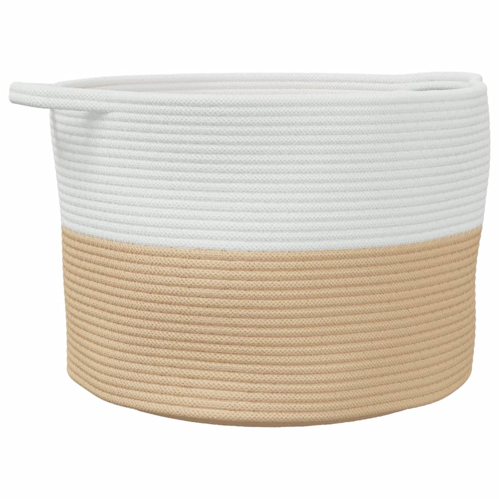 vidaXL Cesta para Ropa Sucia Cesto de Toallas Juguetes Algodón Color Beige,  Gris y blanco,  Gris y mas