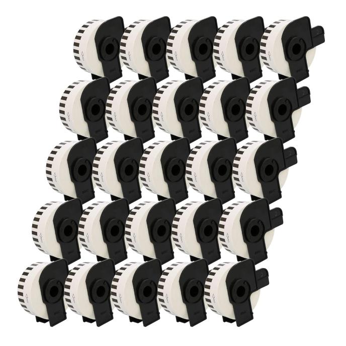 Cinta Continua Brother DK22210 Blanca 29mmx30.48mm - Compatible con QL-700 - Alta Calidad  Impresión clara y precisa: Papel térmico blanco de alta calidad para etiquetas nítidas y duraderas