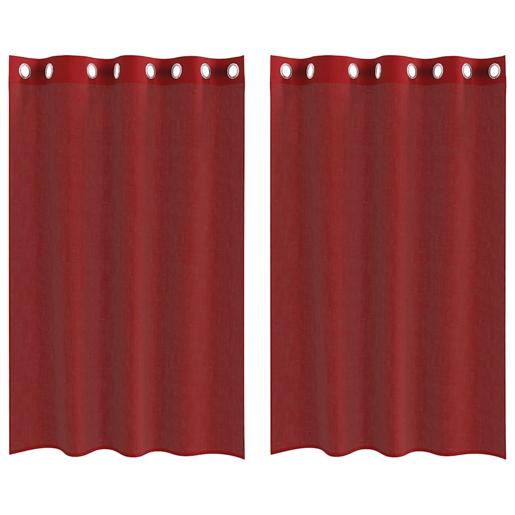 Cortinas de gasa con ojales vidaXL 2 uds 140x175 cm en color Verde manzana/Rosa/Amarillo y más | protección solar decorativa para ventanas hogar oficina dormitorio fácil de instalar
