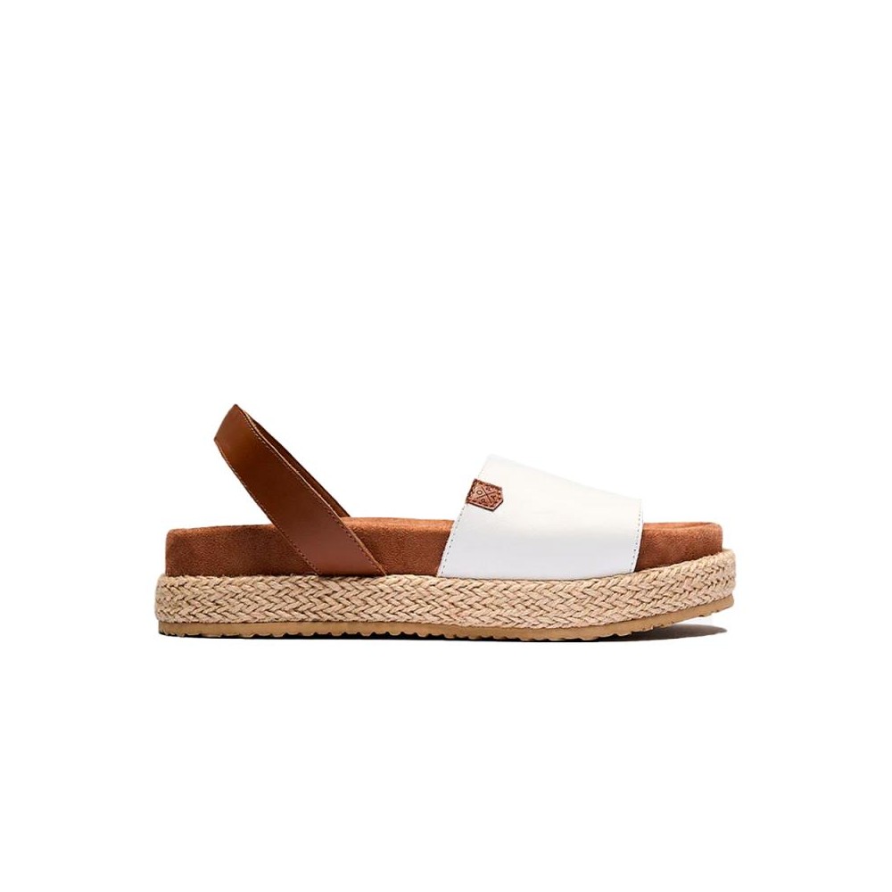 Popa - Sandalias planas Siona para mujer, diseño minimalista y versátil, perfectas como zapatillas mujer blancas y calzado plano para día a día
