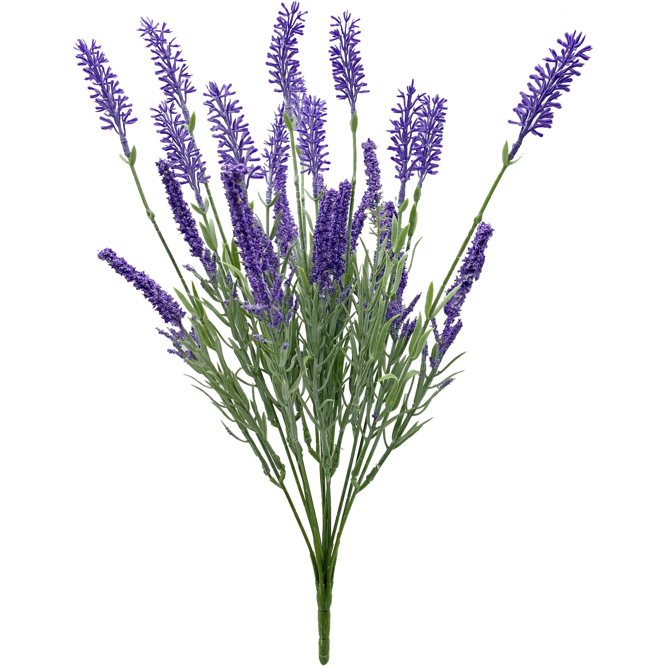 Poenia Arte Floral Ramo de Lavanda Artificial 40cm 3pcs - Realista Duradero Decorativo