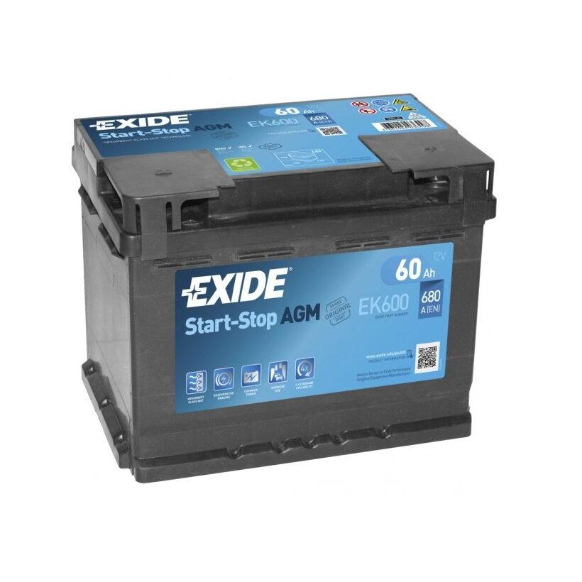 Batería Exide 60Ah EK600