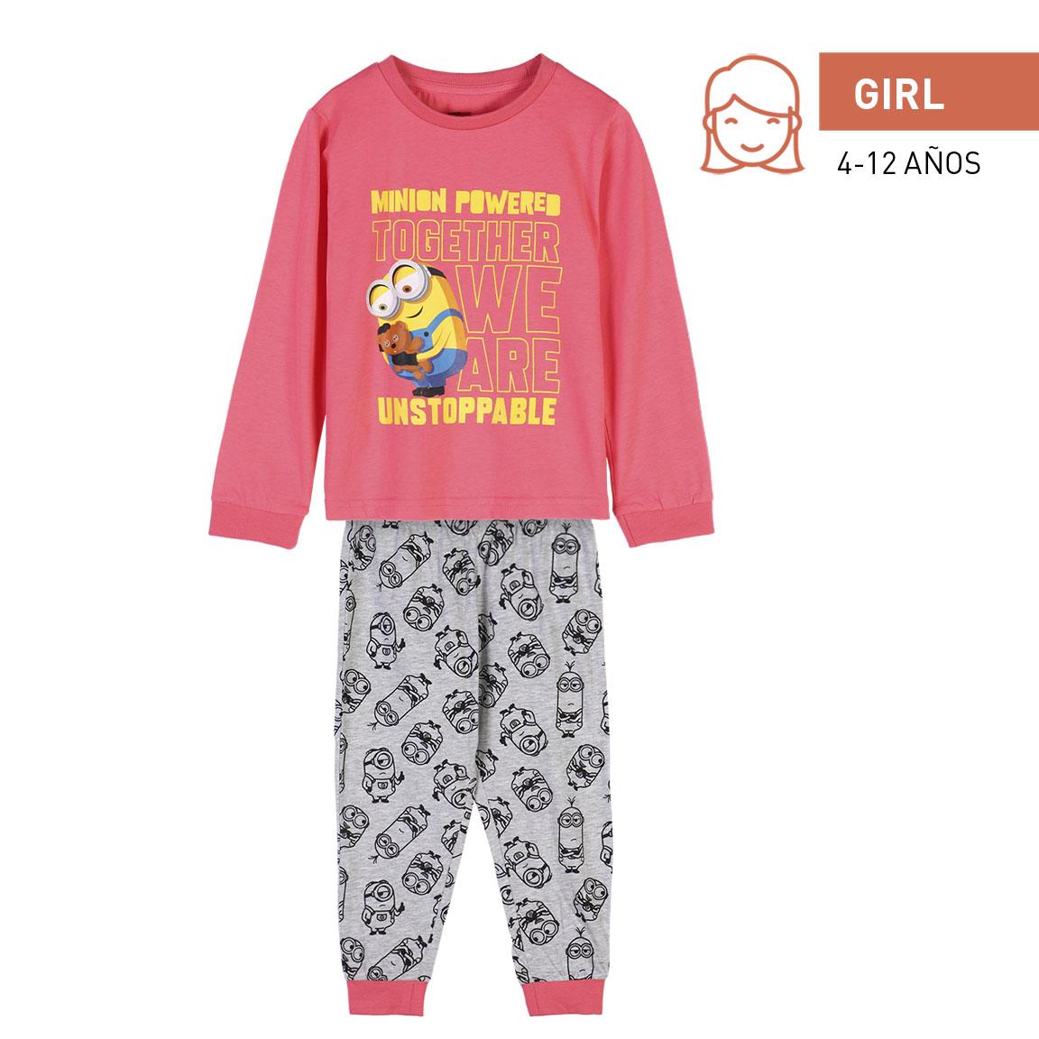 Cerdá Pijama Largo Single Jersey Minions Dark Pink