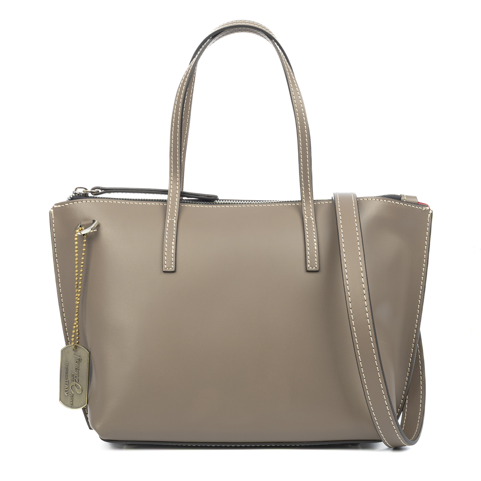 FIRENZE ARTEGIANI Ballao bolso Tote mujer. Piel auténtica Ruga. Fabricado en Italia 31x14x19 Cm.