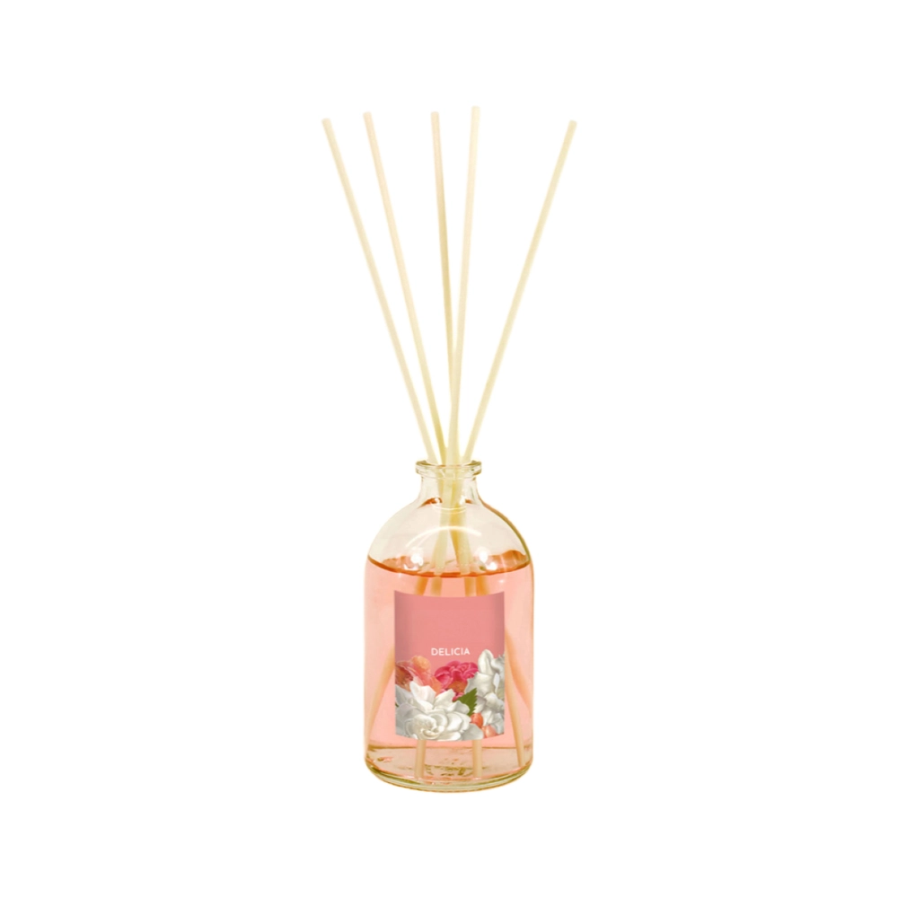 PLUSHOME Mikado Ambientador ,Frasco de Cristal 100ml y Varitas Difusoras