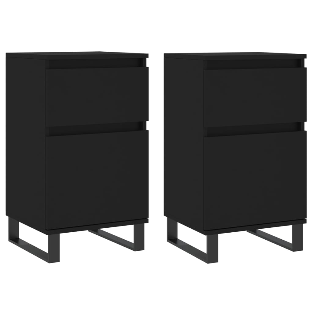 vidaXL Aparadores 2 uds madera de ingeniería  40x35x70 cm Multicolor