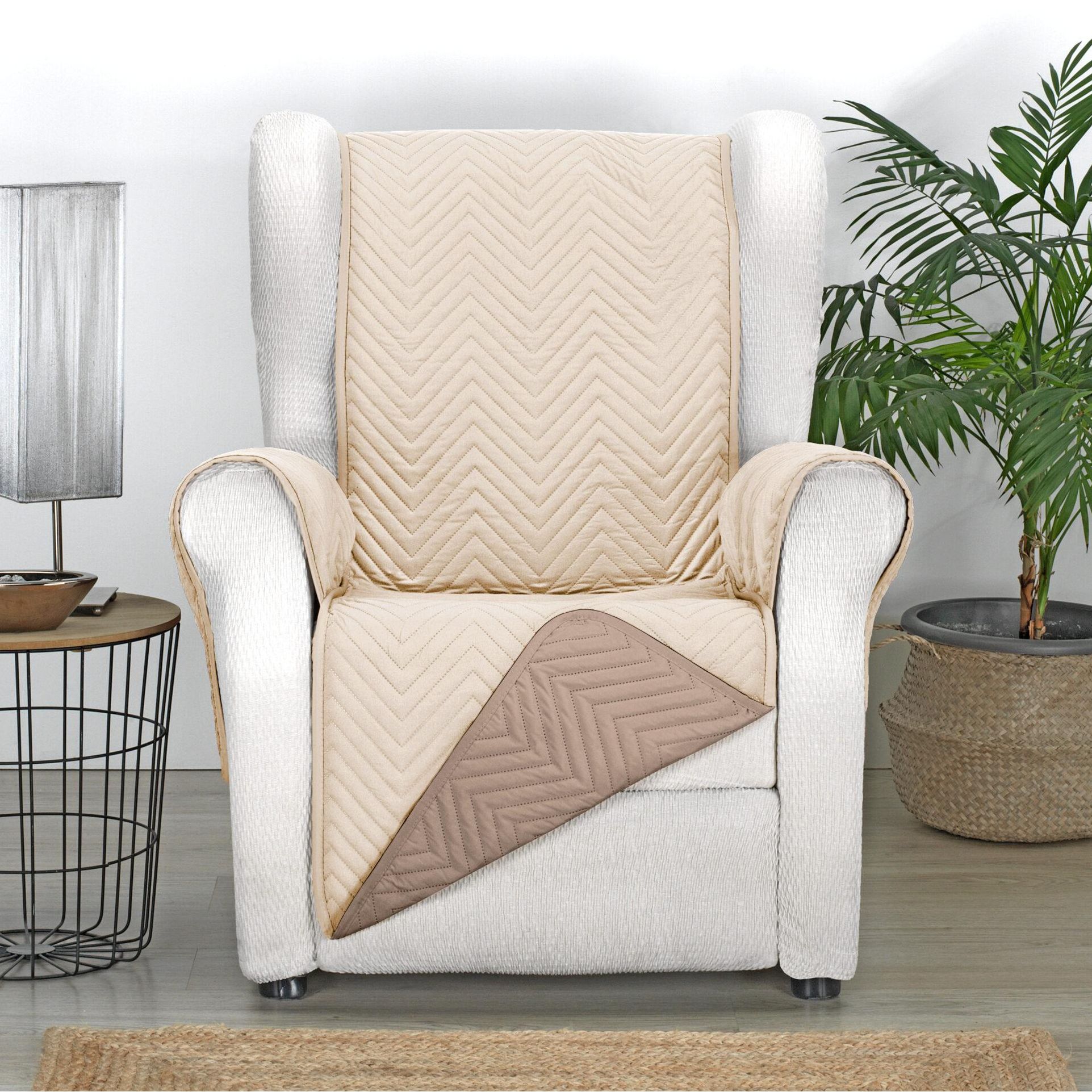 S&T Sofa Covers - Funda Cubre Sofá Reversible 1, 2, 3 y 4 plazas Modelo Mont - Ideal para proteger y cuidar el sillón o sofá