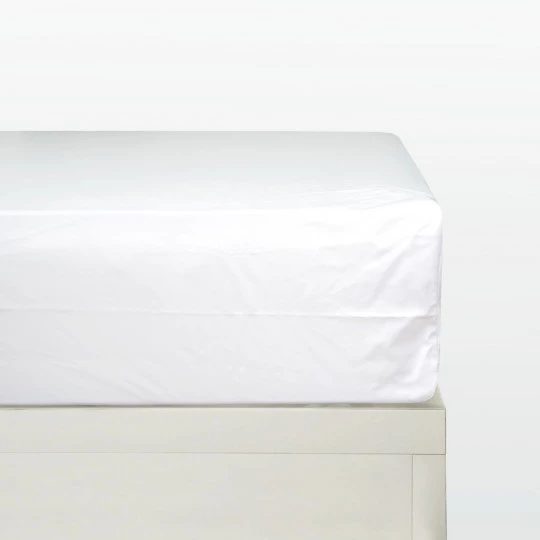 Nuevo&Almeritex 2000 Funda de colchón Micrfibra Blanco para cama, Con Cremallera en L - cama de 90-105-135-150