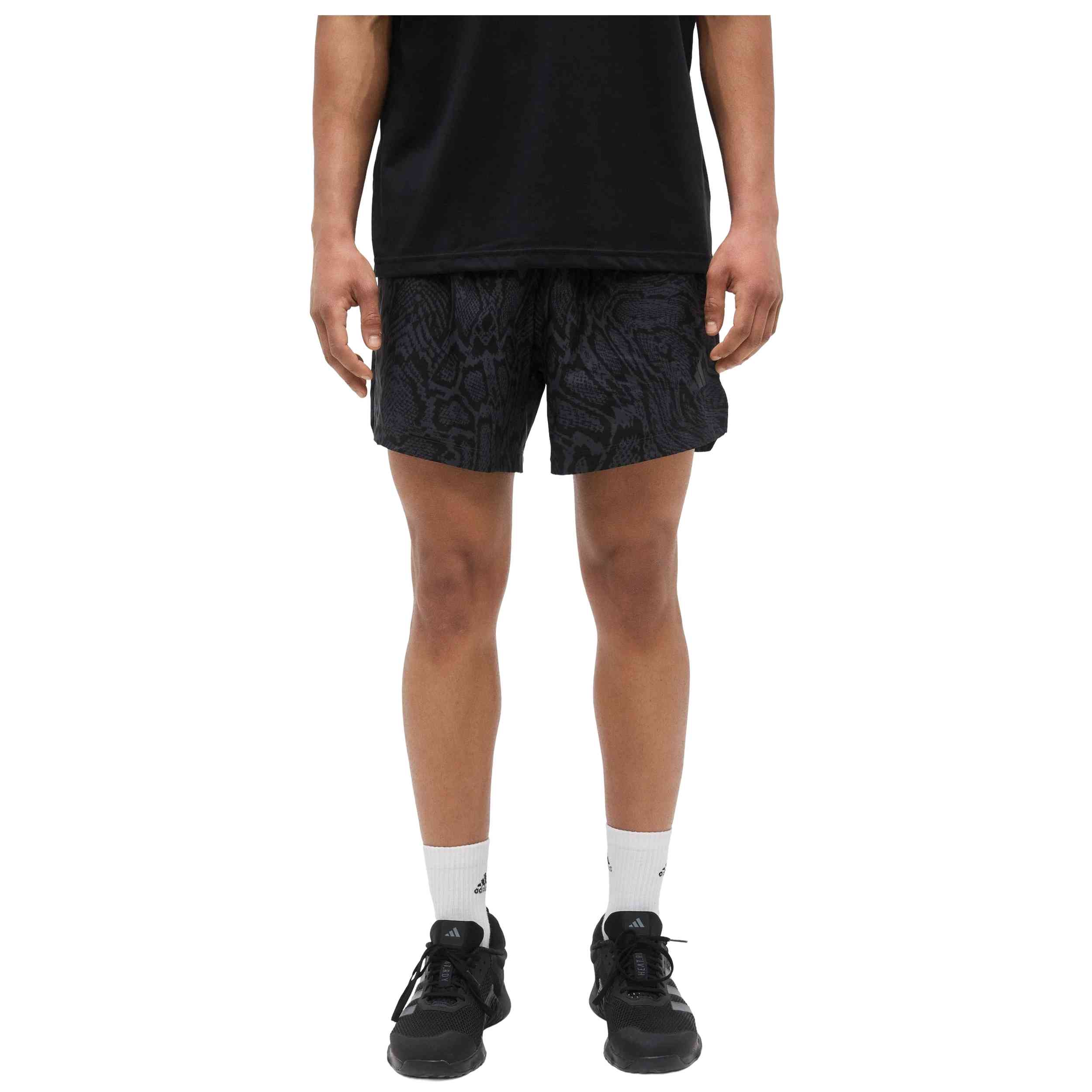 Pantalon Corto Adidas modelo D4T PrimeLift AOP "Carbon / Black" para hombre y mujer en color Negro