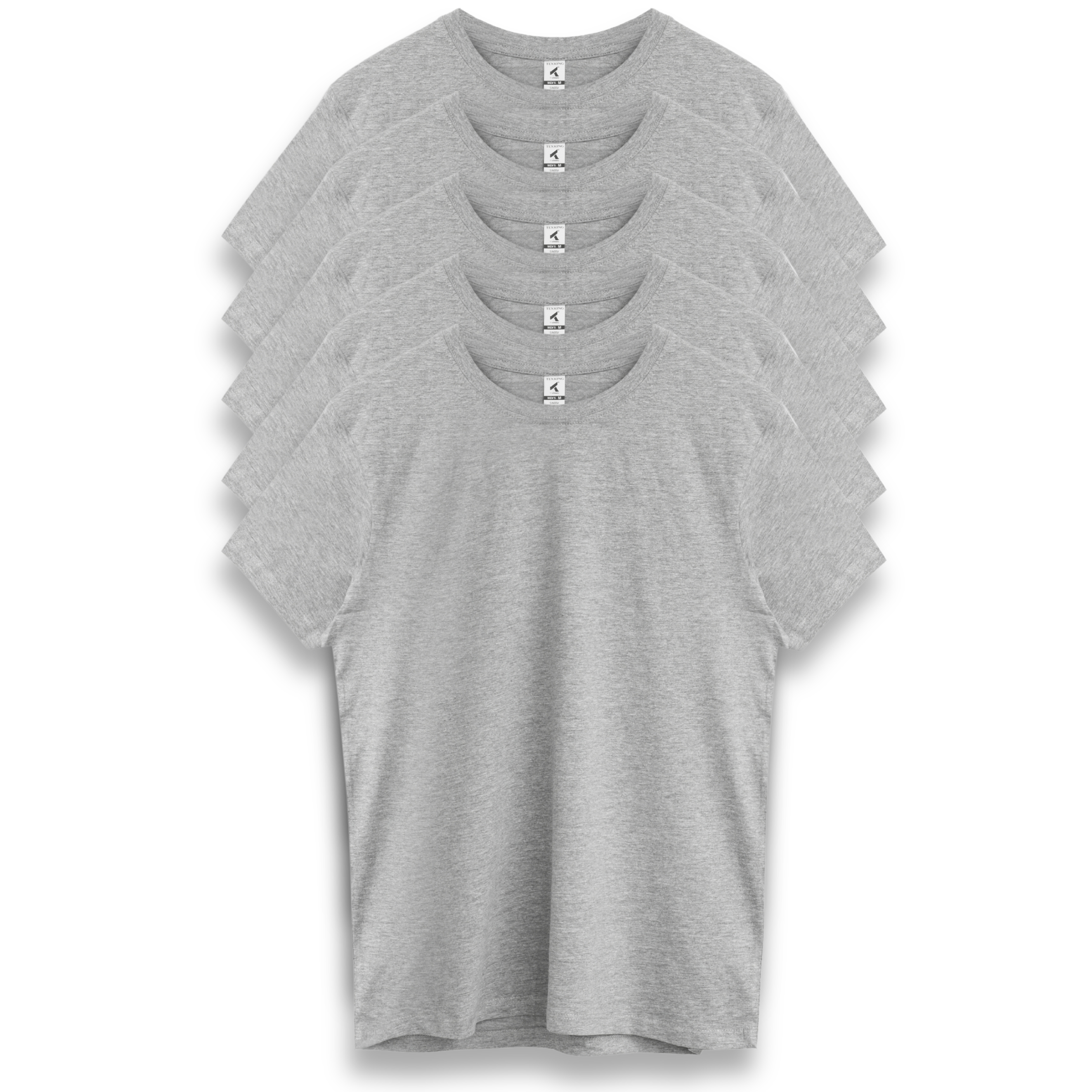Pack de 6 Camiseta SINTRA 100% algodon 155 g/m2 de TEXKING. Desde talla XS a 2XL un de cada.