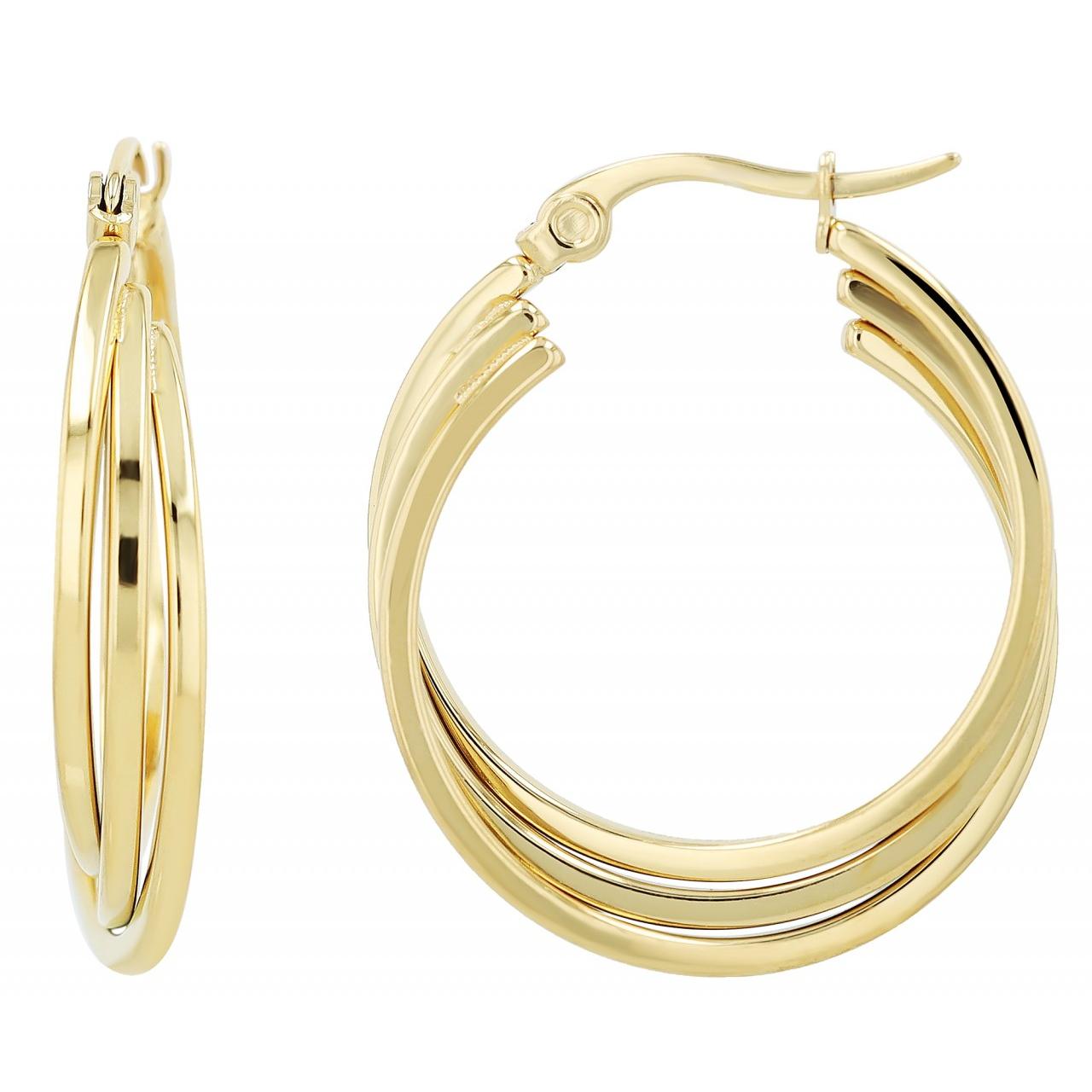 Akzent® Pendientes Argola Dourados em Aço Inoxidável - 0470