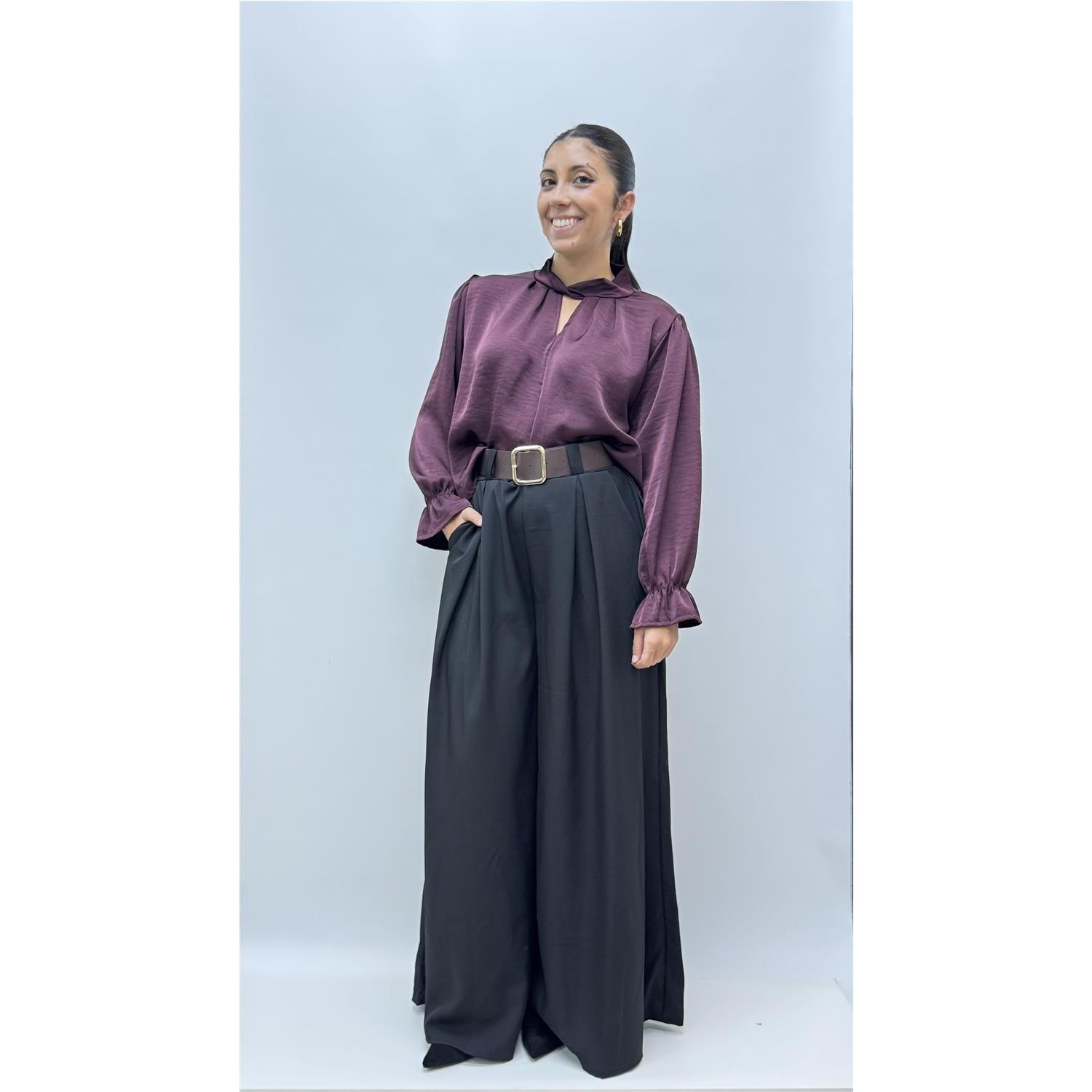 Camisa Satinada Agueda Beenjena