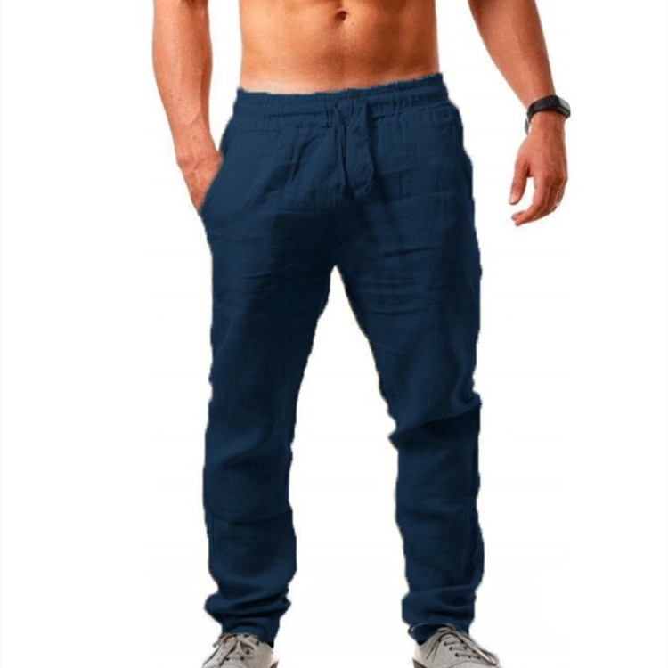 TK Pantalon Lino Hombre Tallas Grandes Casual Verano Elásticos de Color Liso Pantalones Casual de Verano Pantalones Suaves y Cómodos para Hombre con Bolsillos Uso Diario Pants Una variedad de colores y tamaños para elegir.