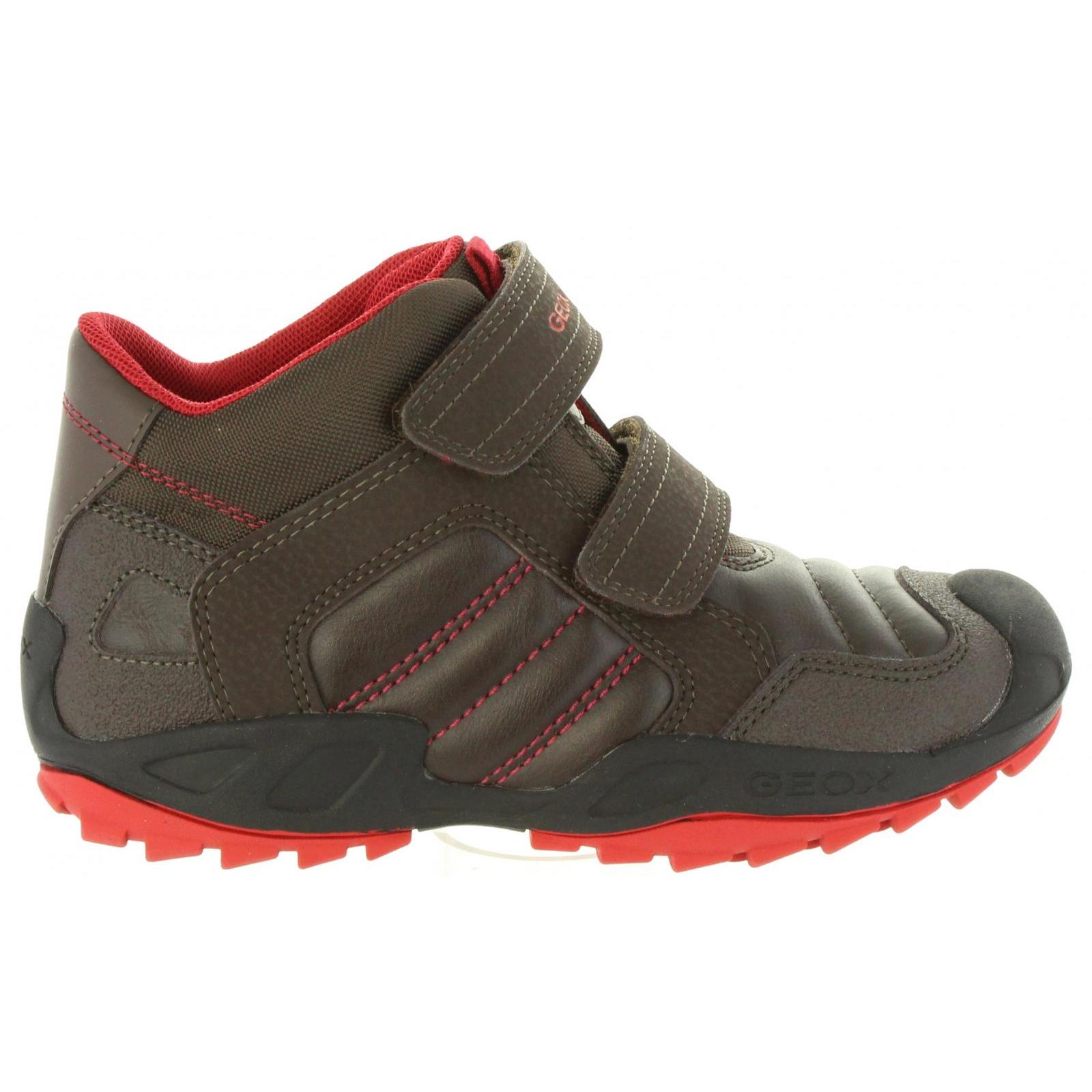 Geox j841vc 054ce j savage c0911 coffee-red boy's ankle boots