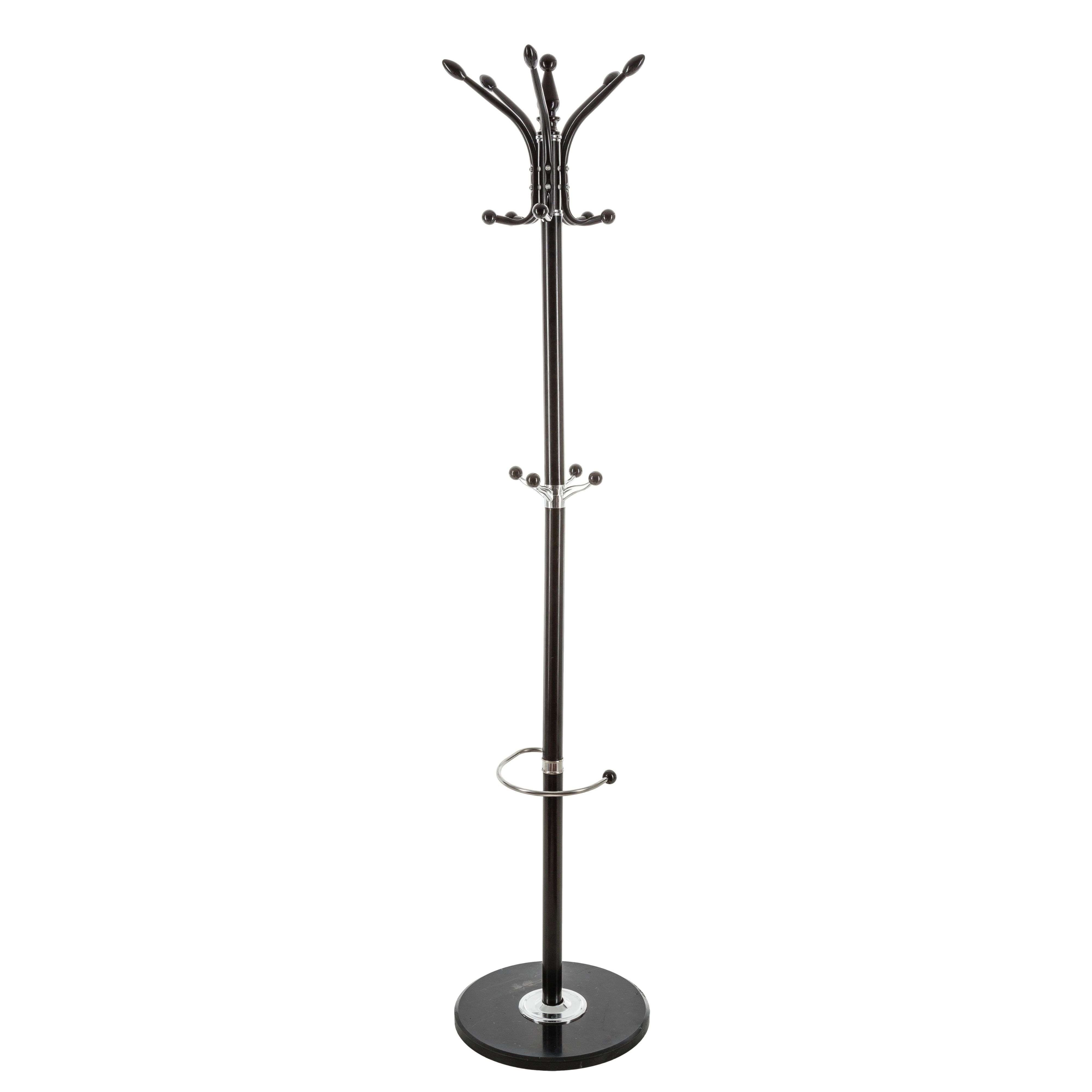 Miroytengo Mueble Auxiliar Perchero Paragüero Negro 182 cm